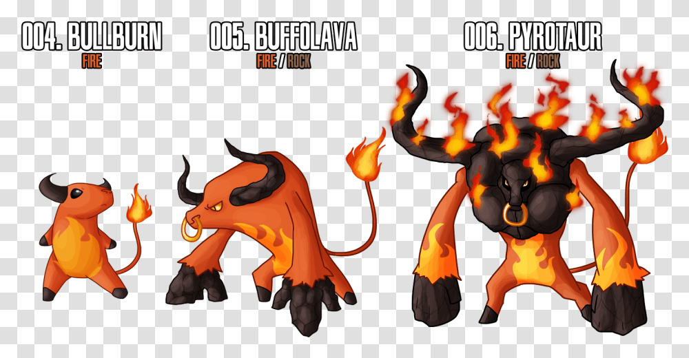 Bull Pokemon Fire Type, Dragon, Horse, Mammal, Animal Transparent Png