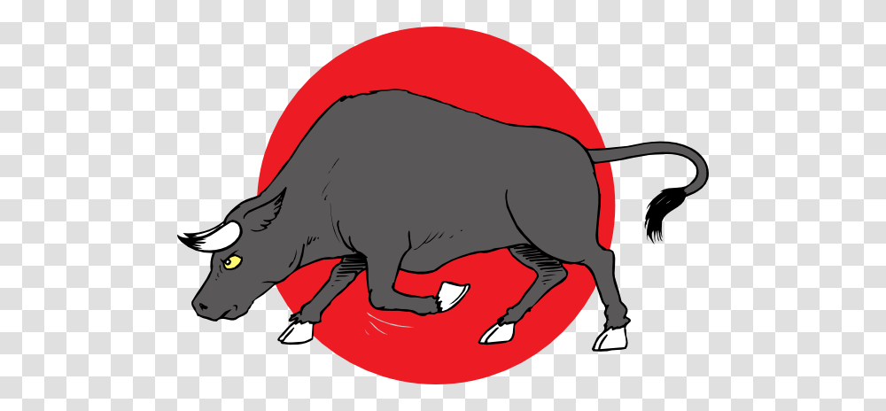 Bull Preparing To Charge Clip Art, Mammal, Animal, Wildlife, Buffalo Transparent Png