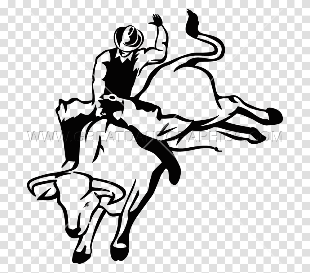 Bull Riding Production Ready Artwork For T Shirt Printing, Sport, Sports, Archery, Bow Transparent Png