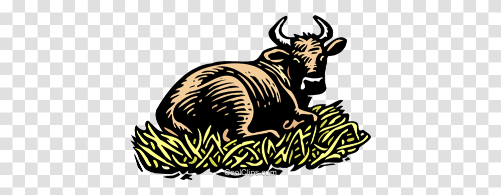 Bull Royalty Free Vector Clip Art Illustration, Mammal, Animal, Zebra, Wildlife Transparent Png