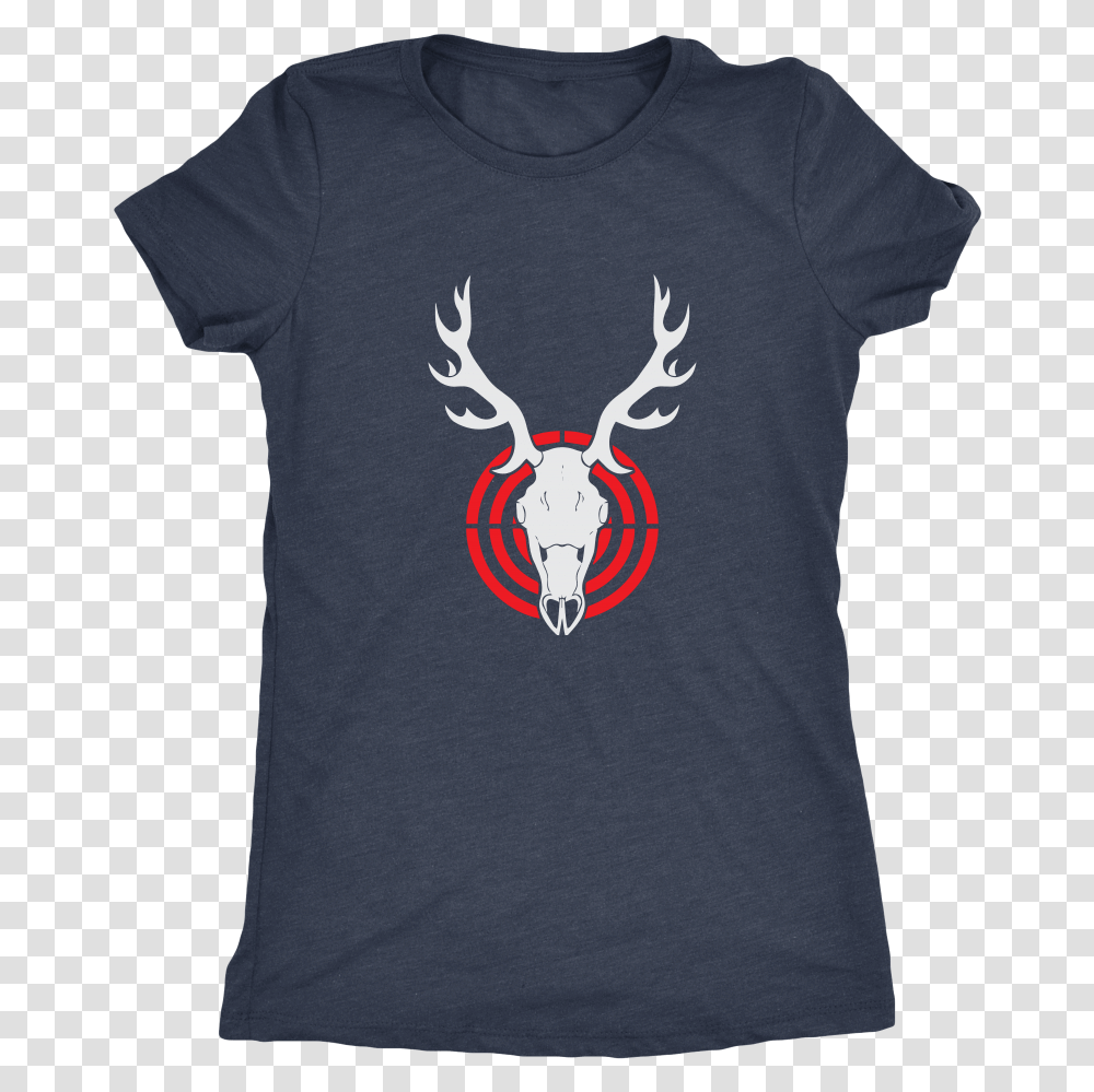 Bull's Eye Deer Skull Metoo T Shirt, Apparel, T-Shirt, Sleeve Transparent Png