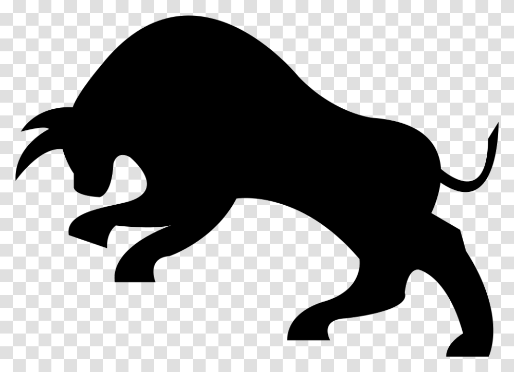 Bull Side View Black Animal Shape Animal Shape, Silhouette, Wildlife, Mammal, Panther Transparent Png