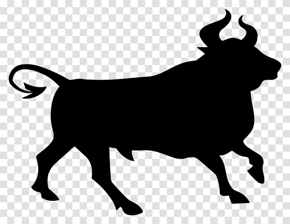 Bull Silhouette Jallikattu Clipart, Mammal, Animal, Stencil, Dog Transparent Png