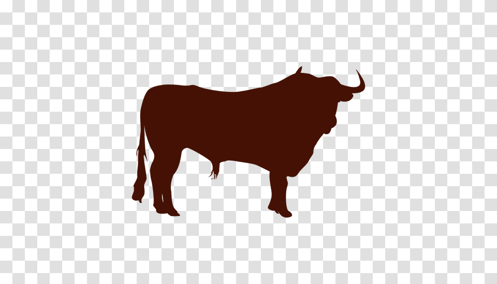 Bull Silhouette, Mammal, Animal, Cow, Cattle Transparent Png