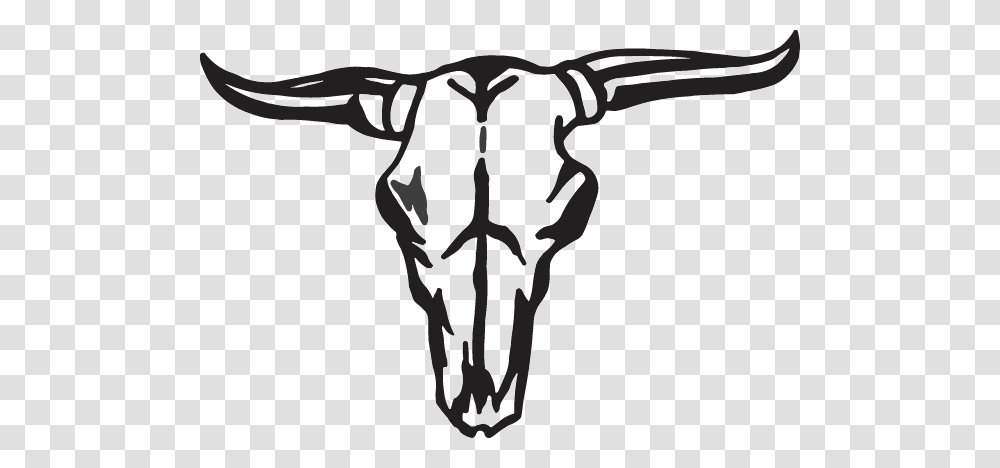 Bull Skull Decal, Mammal, Animal, Stencil, Cattle Transparent Png