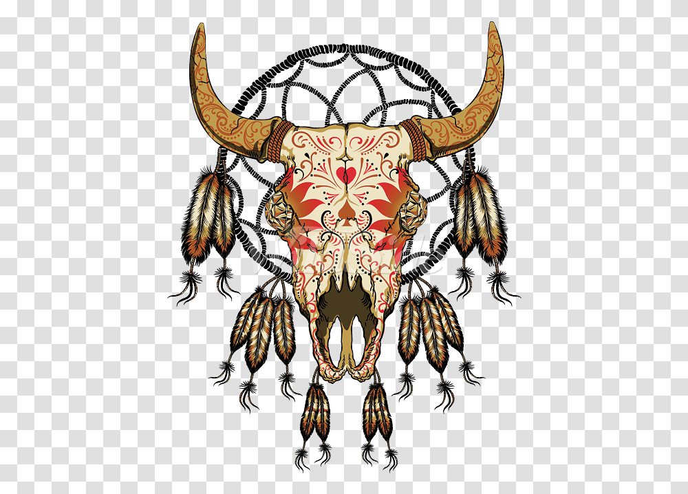 Bull Skull Lovec Snov S Cherepom, Animal, Mammal, Pattern, Armor Transparent Png