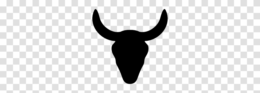Bull Skull Silhouette Sticker, Mammal, Animal, Cattle, Stencil Transparent Png