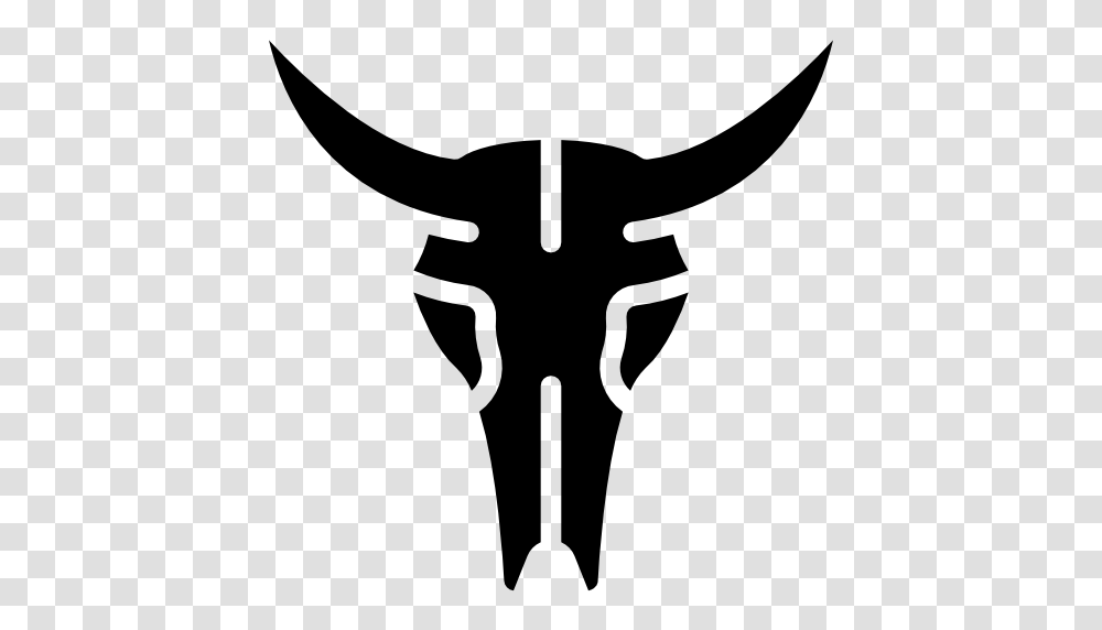 Bull Skull, Stencil, Axe, Tool Transparent Png