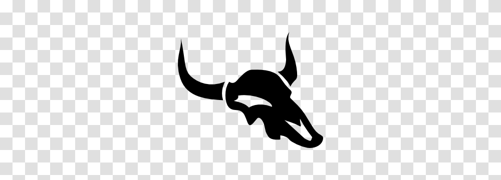 Bull Skull Sticker, Stencil, Silhouette, Person, Human Transparent Png