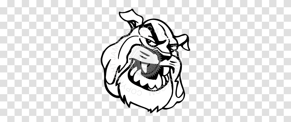 Bulldog Head Showing Teeth, Stencil, Leisure Activities Transparent Png