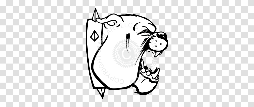 Bulldog Head Side View With Mouth Open, Animal, Outdoors, Drawing Transparent Png