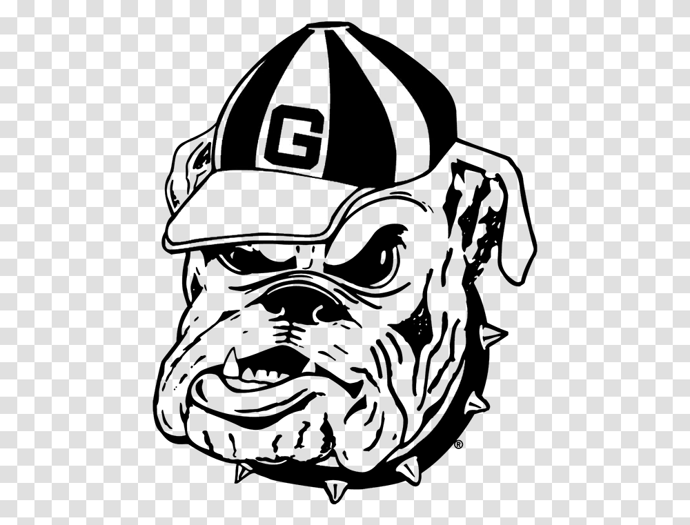 Bulldog Outline Georgia Bulldogs Old Logo, Gray, World Of Warcraft Transparent Png
