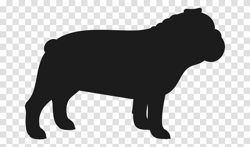 Bulldog Silhouette, Mammal, Animal, Wildlife, Pig Transparent Png