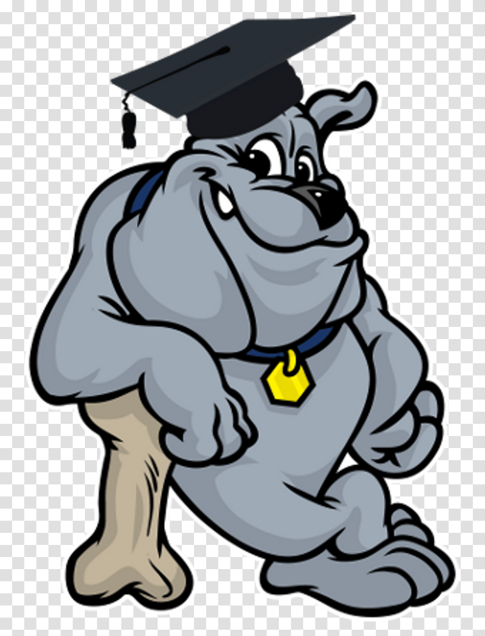Bulldog With Graduation Cap Clipart, Hand, Outdoors, Mammal, Animal Transparent Png