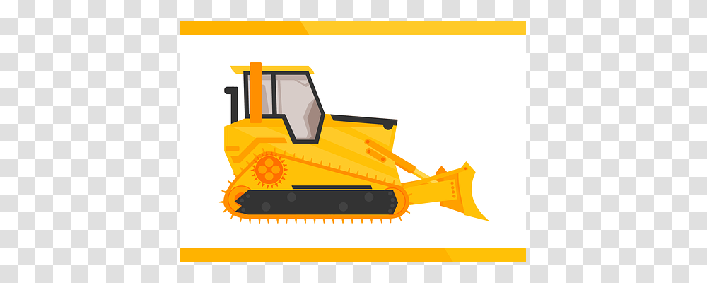 Bulldozer Tractor, Vehicle, Transportation, Snowplow Transparent Png