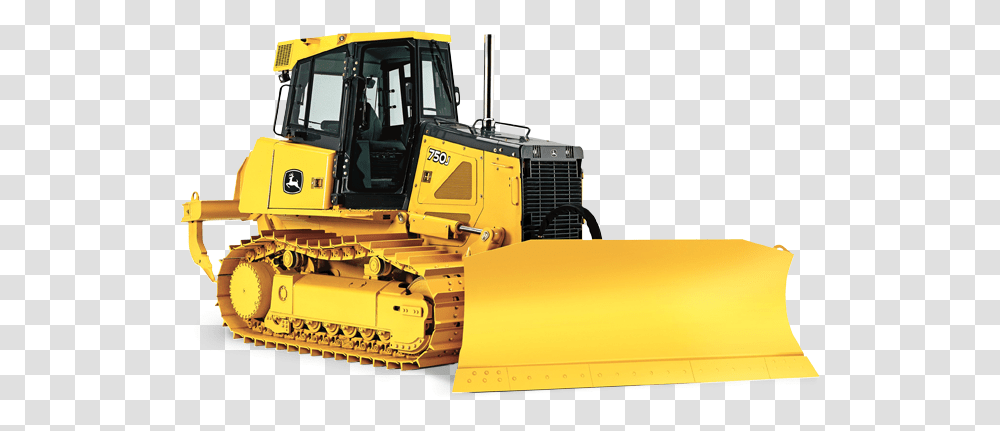 Bulldozer 750j John Deere, Tractor, Vehicle, Transportation, Snowplow Transparent Png