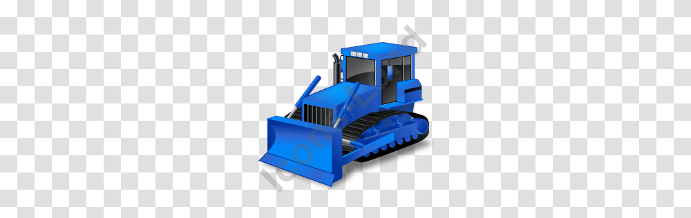 Bulldozer Blue Icon Pngico Icons, Tractor, Vehicle, Transportation, Snowplow Transparent Png