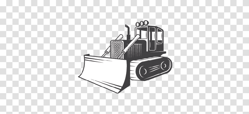 Bulldozer Clipart Black And White Clip Art Images, Tractor, Vehicle, Transportation, Snowplow Transparent Png