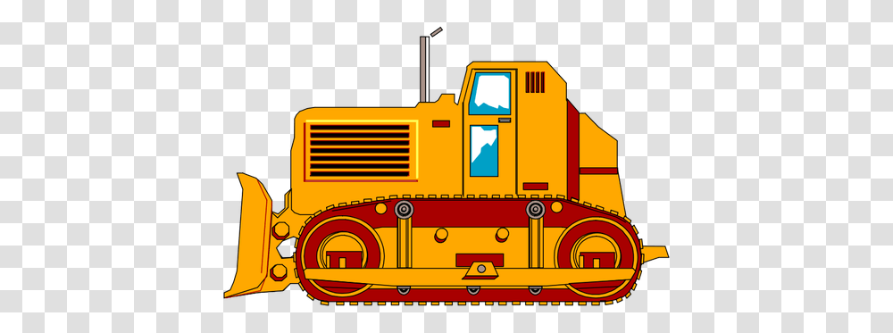 Bulldozer Construction Machine, Vehicle, Transportation, Tractor, Train Transparent Png