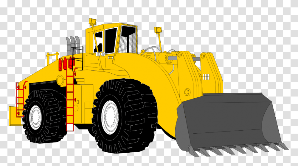Bulldozer Free To Use Clip Art Image, Tractor, Vehicle, Transportation, Snowplow Transparent Png
