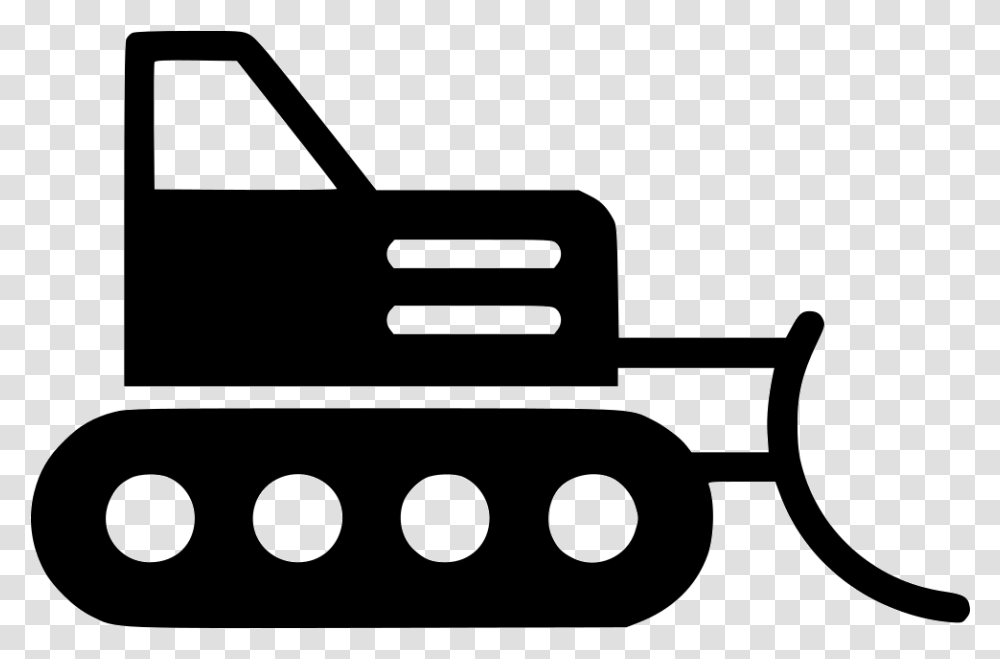 Bulldozer Icon Free Download, Vehicle, Transportation, Stencil, Wheel Transparent Png