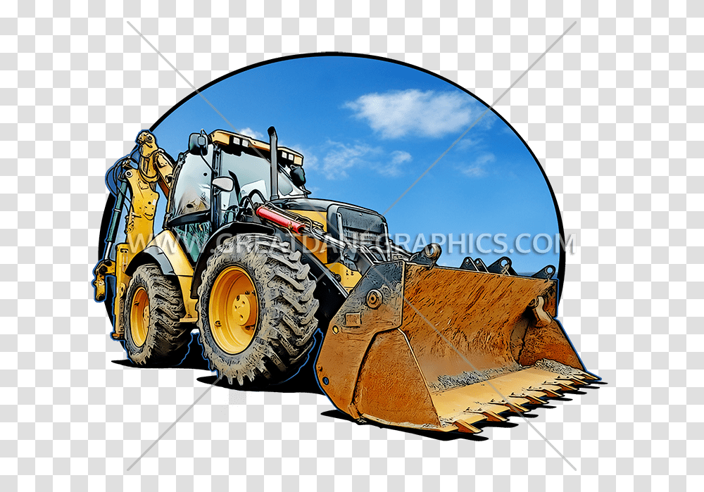 Bulldozer Production Ready Artwork For T Shirt Printing, Tractor, Vehicle, Transportation, Snowplow Transparent Png