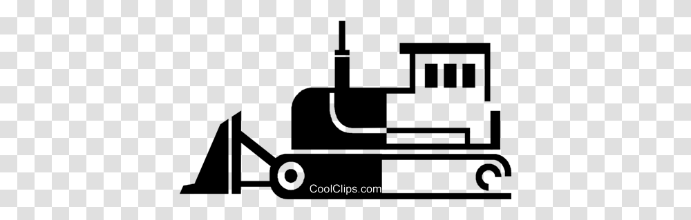 Bulldozer Royalty Free Vector Clip Art Illustration, Machine, Cross, Tool, Motor Transparent Png