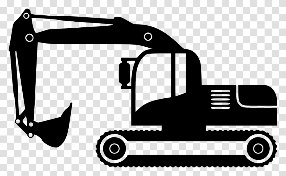 Bulldozer Silhouette Clip Art, Vehicle, Transportation, Gun, Machine Transparent Png