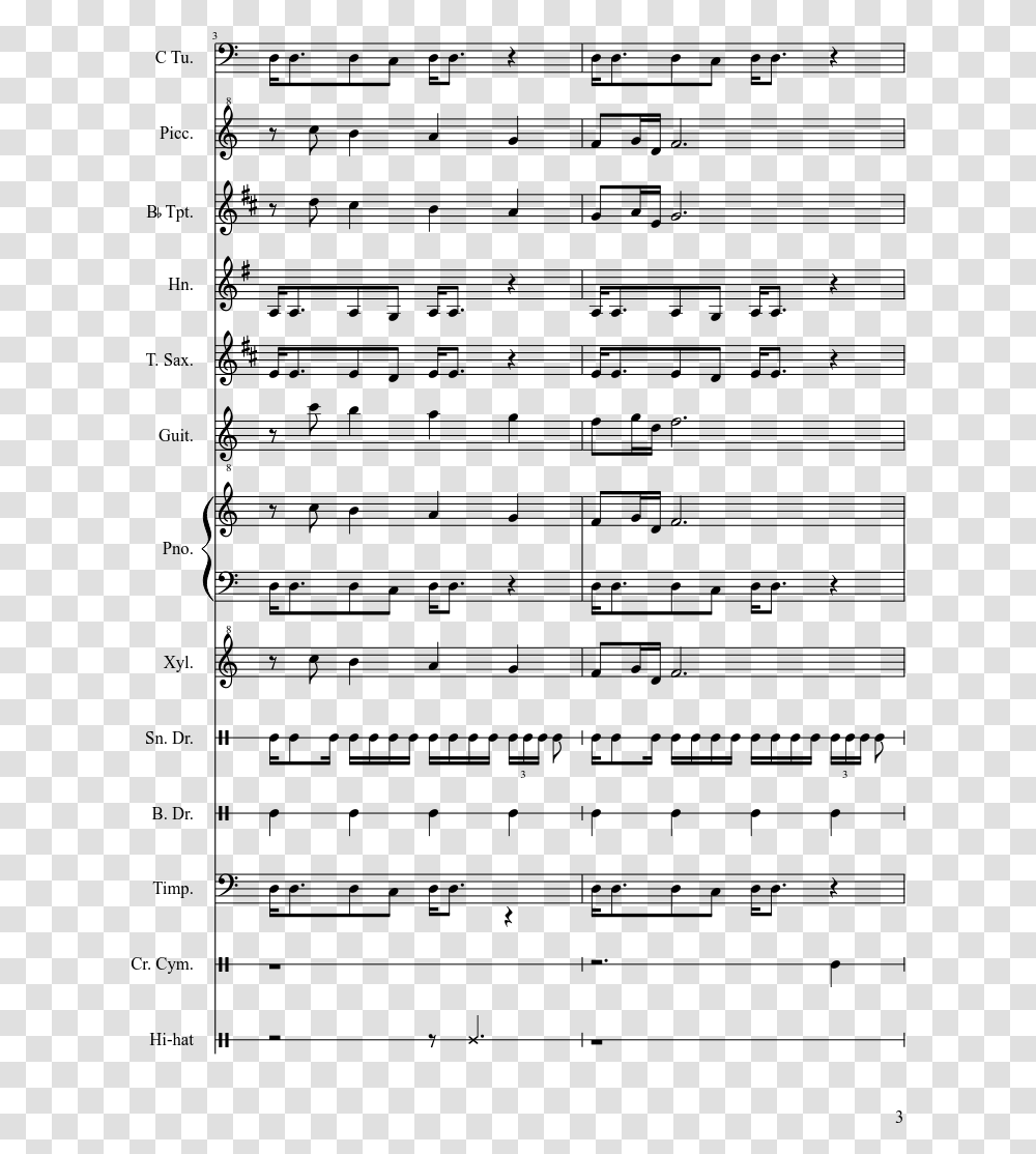 Bullet Bill Brigade Sheet Music Composed By Composed Attack On Titan Cello Sheet Music, Gray Transparent Png