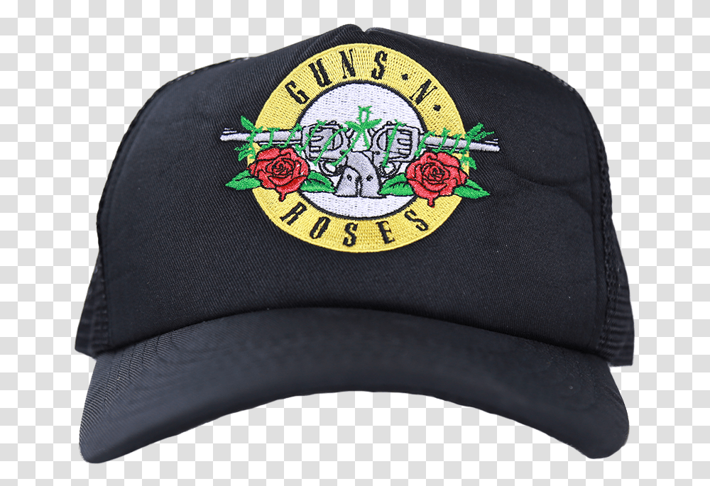 Bullet Black Trucker Hat Guns Roses, Clothing, Apparel, Baseball Cap, Swimming Cap Transparent Png