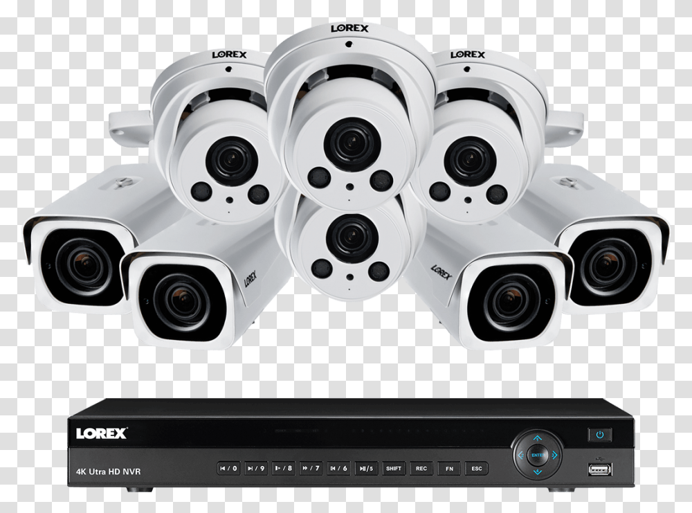 Bullet Flying 4k Ultra Hd Ip Nvr System 4 Outdoor Lorex Camera 250 Ft For Sale Amazon, Electronics, Webcam Transparent Png