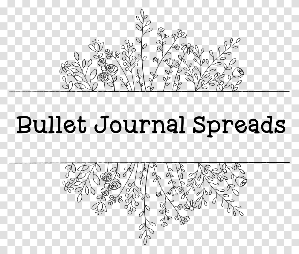 Bullet Journal Spreads Line Art, Gray, World Of Warcraft Transparent Png