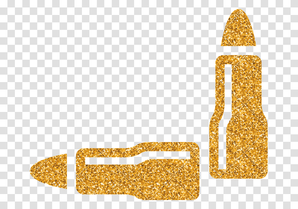 Bullets Gold Glitter Icon, Light, Aluminium, Ammunition, Weapon Transparent Png
