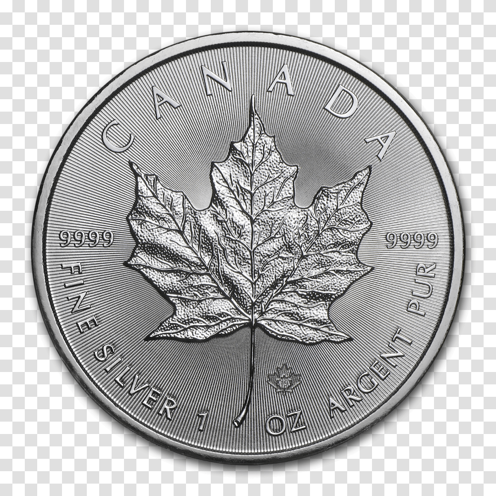 Bullionmark Accredited Certified Gold Silver 1oz 5 Dollars Canada 2016, Leaf, Plant, Dog, Pet Transparent Png