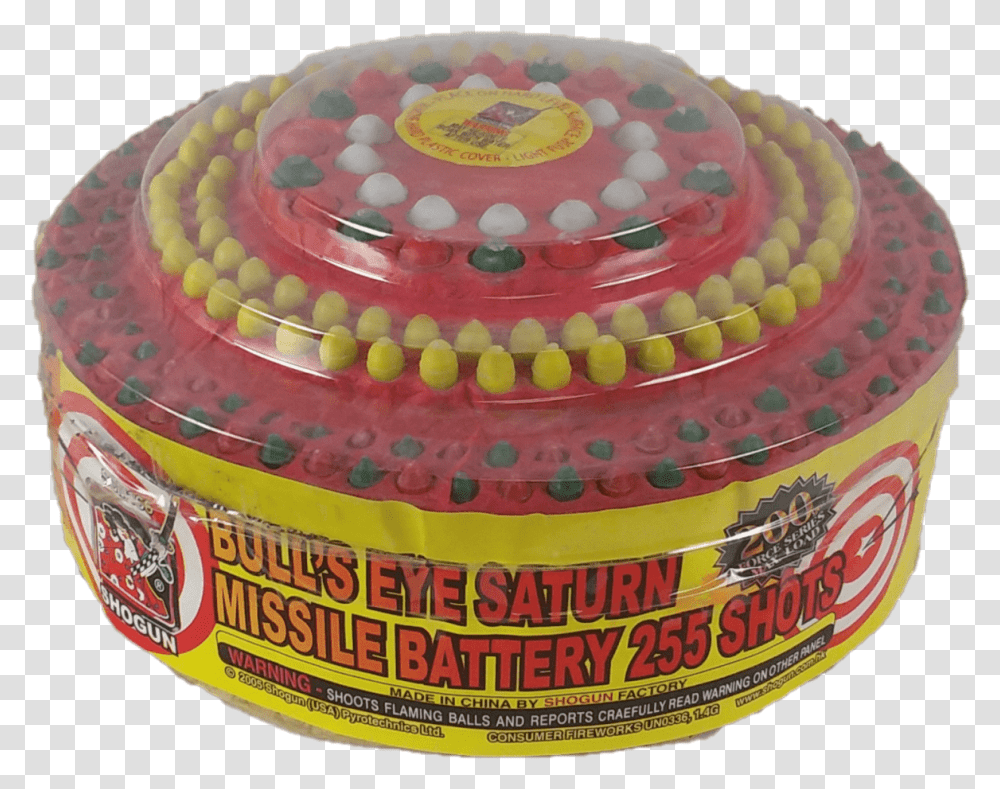 Bulls Eye Saturn Missilie Battery Fireworks Plus Firecracker, Birthday Cake, Dessert, Food Transparent Png