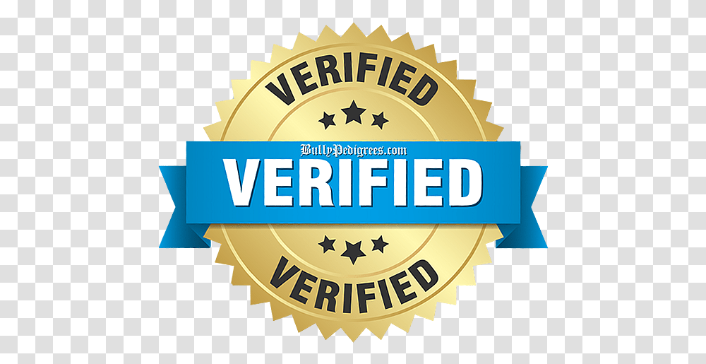 Bullypedigreescom - Verified Pedigrees Gold, Logo, Symbol, Trademark, Badge Transparent Png