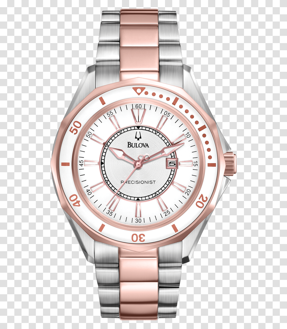 Bulova Precisionist Ladies Watch Silver Rose Gold Watch, Wristwatch, Clock Tower, Architecture, Building Transparent Png