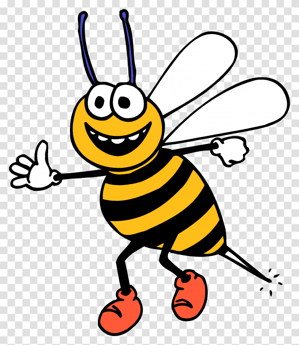 Bumblebee Clip Art Clipart Happy Bee, Wasp, Insect, Invertebrate, Animal Transparent Png