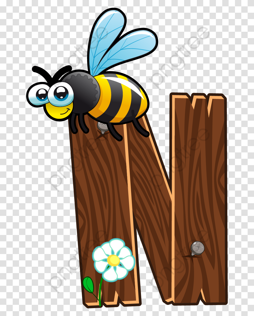 Bumblebee Clipart Graduation Cartoon Letter N, Insect, Invertebrate, Animal, Honey Bee Transparent Png