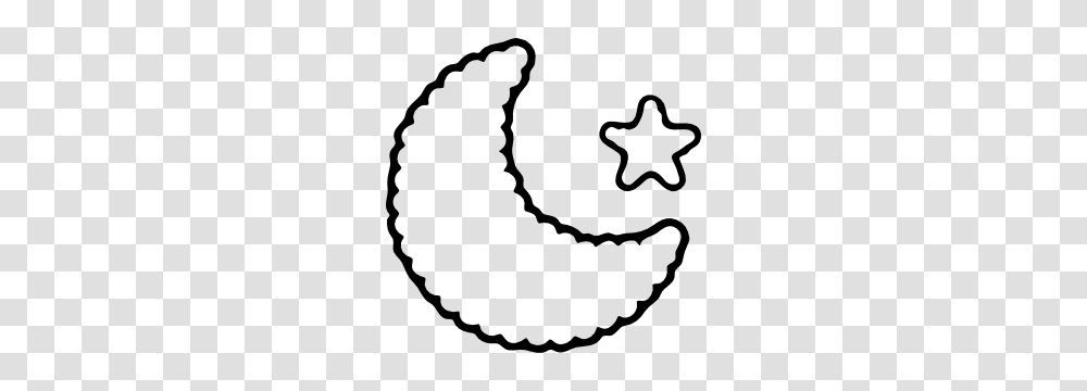 Bumpy Moon With Star Sticker, Label, Logo Transparent Png