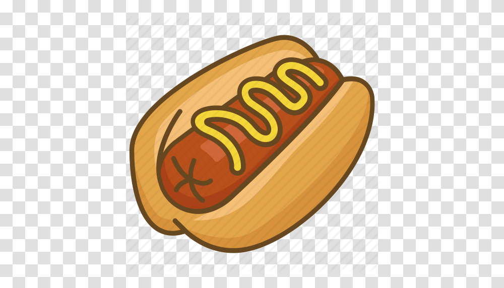 Bun Dog Hot Hotdog Mustard Sausage Icon, Food, Hot Dog, Gold Transparent Png