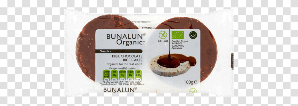 Bunalun Organic Milk Chocolate Rice Cakes, Dessert, Food, Seasoning Transparent Png