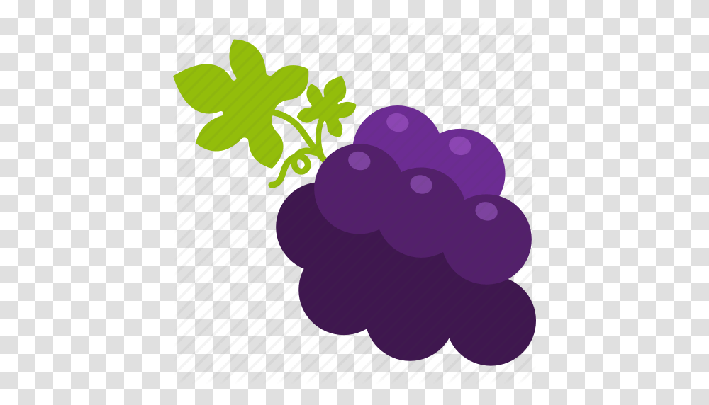 Bunch Food Fruit Grape Healthy Leaf Vine Icon, Plant, Grapes, Purple Transparent Png