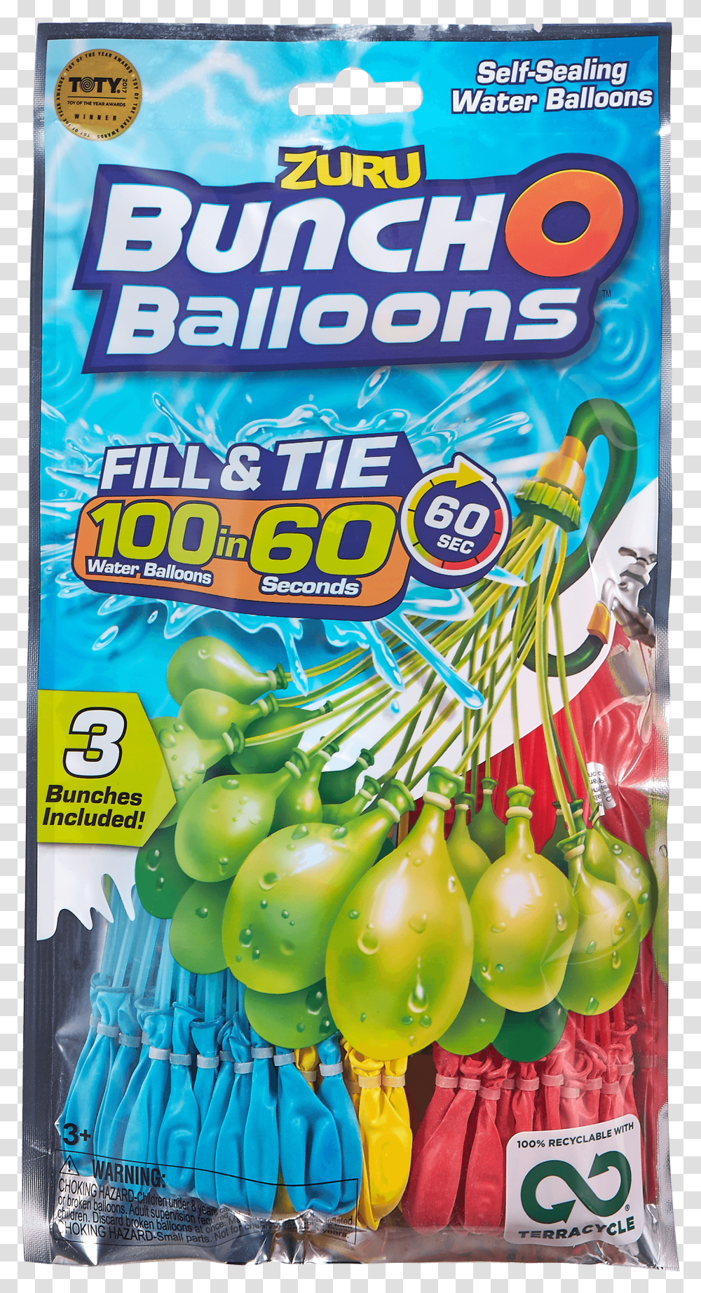 Bunch O Balloons 100 Rapid Bunch Balloons, Plant, Food, Fruit, Produce Transparent Png