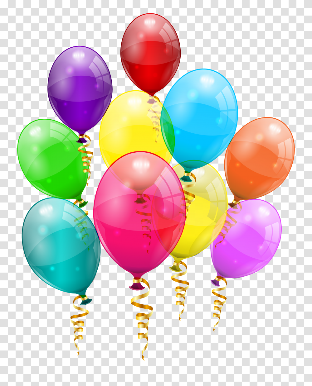 Bunch Of Colorful Balloons Clipart Gallery Transparent Png