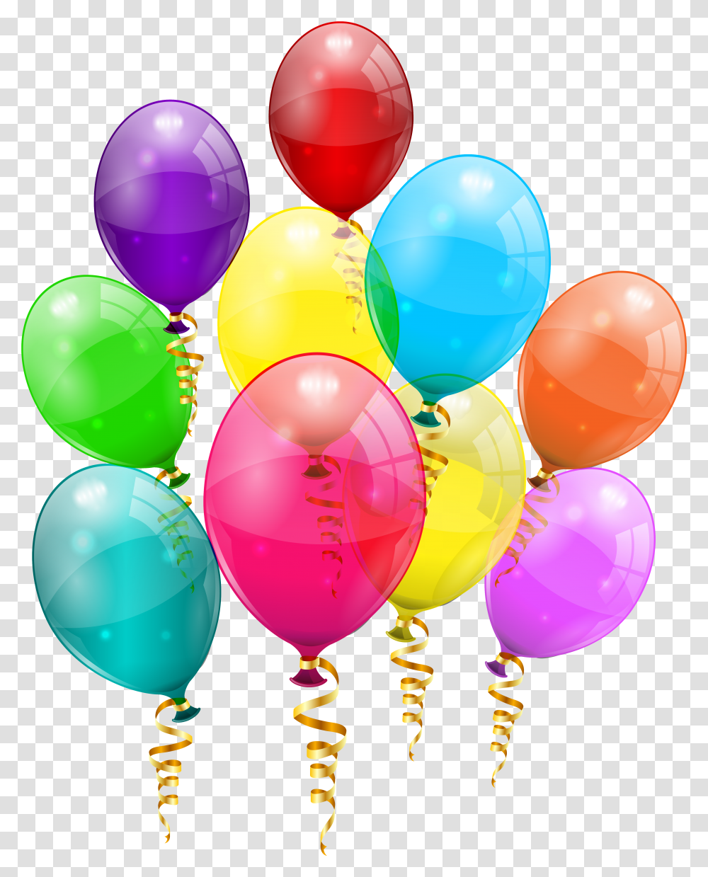 Bunch Of Colorful Balloons Clipart Image 19 Birthday Background Transparent Png