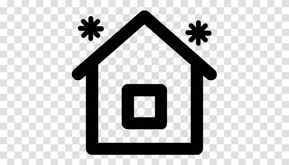 Bungalow Home House Hut Shack Snow Falling Villa Icon, Silhouette, Shooting Range, Housing, Building Transparent Png
