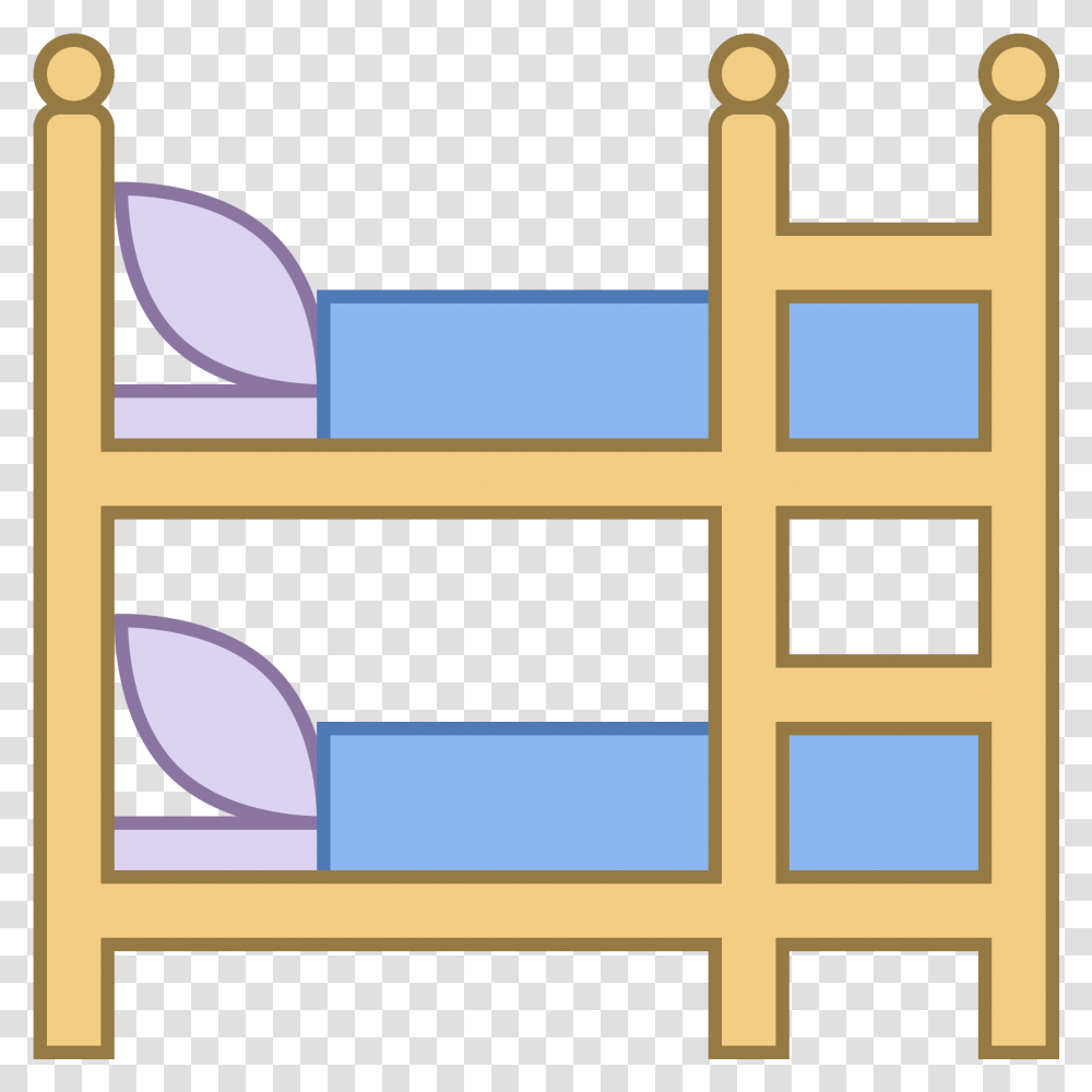 Bunk Icon Free Download And Vector, Furniture, Bed, Bunk Bed, Shelf Transparent Png