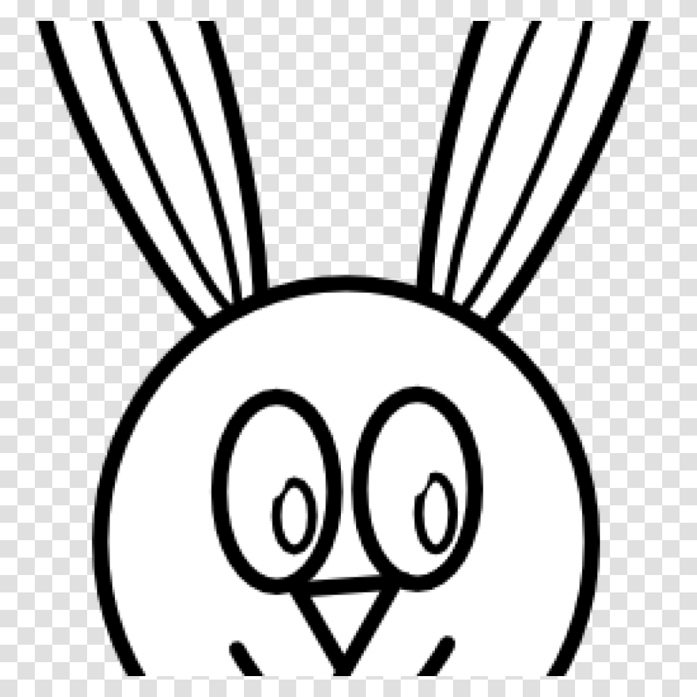 Bunny Clipart Black And White Clip Art, Stencil, Mammal, Animal, Rabbit Transparent Png