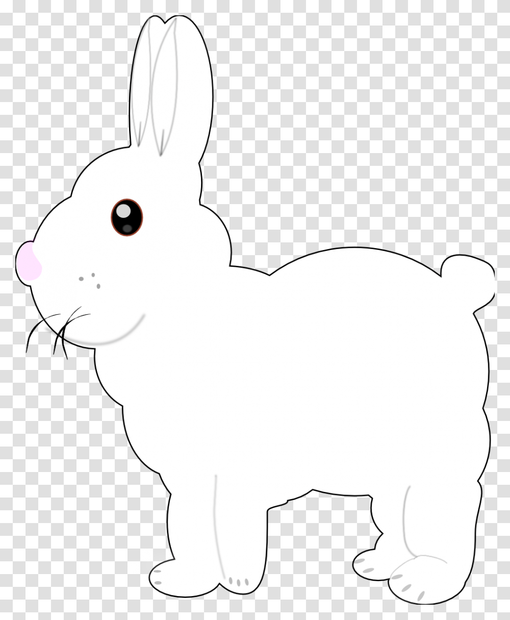 Bunny Clipart Black And White Domestic Rabbit, Mammal, Animal, Rodent, Snowman Transparent Png